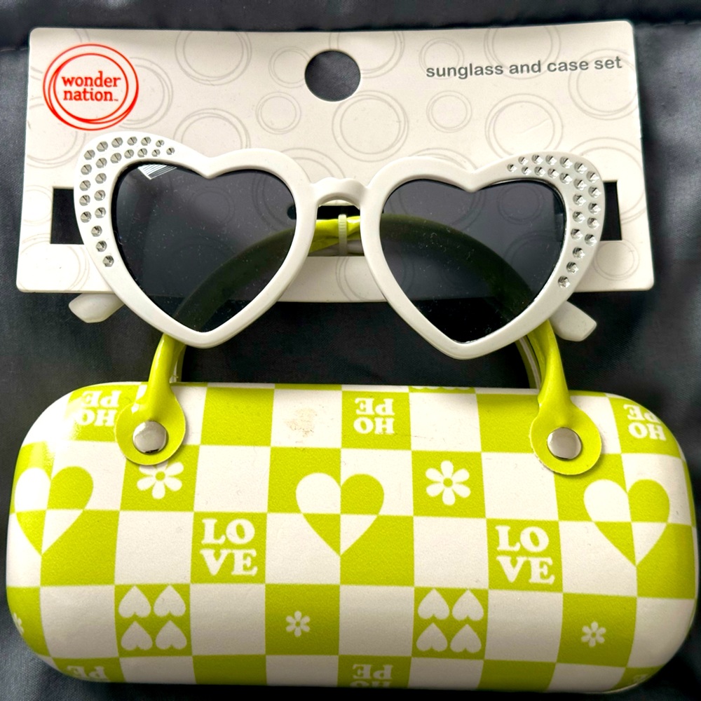 New Girl’s Sunglass and Hard Bag Case Set - 2 Pcs - Wonder Nation